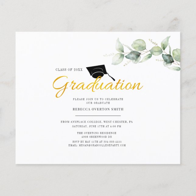 Graduation 2025 Watercolor Grad Party Invitation (Devant)