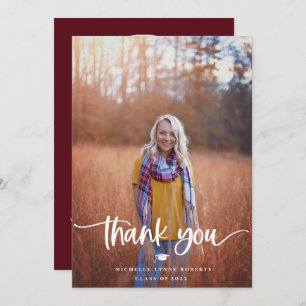 Graduation 2 Carte de remerciements photo