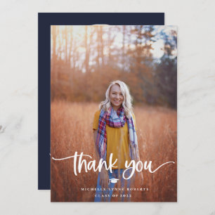Graduation 2 Carte de remerciements photo