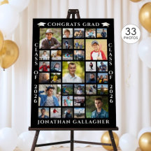 Graduation 33 Photo Collage de votre carte en mous