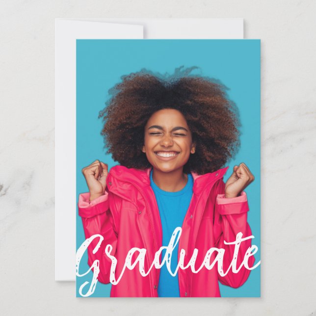 Graduation Annoucement Photo Flat Card (Devant)