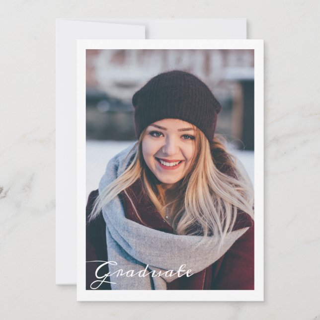 Graduation Announcement / Invitation Card (Devant)