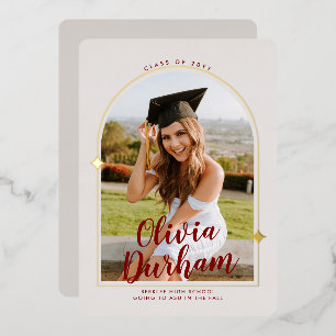 Graduation Arc Artistique Foil Invitation