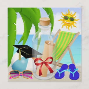 Graduation Beach Party - Invitation dans une boute