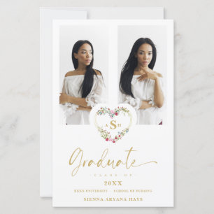 Graduation Budget Romantique Floral Heart 2 Photos