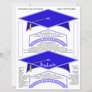 Graduation Cap Blue Party Casquettes Graduate Shee