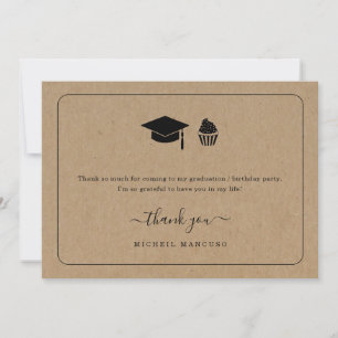 Graduation / Carte de remerciements de fête d'anni