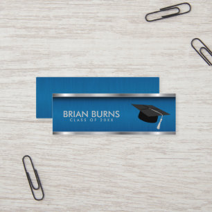 Graduation - Carte d'insertion bleue