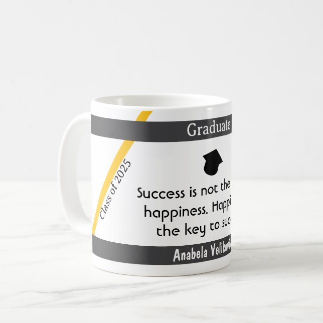 Graduation citation 3 tasse de café (Devant gauche)