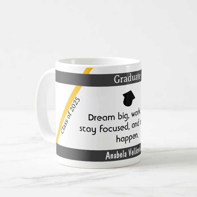 Graduation citation 4 tasse de café (Devant gauche)