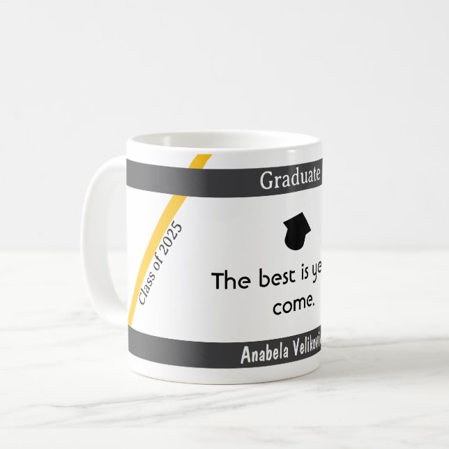 Graduation citation 5 tasse de café (Devant gauche)