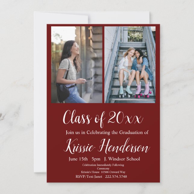 Graduation, Classe de 2024, Invitation photo (Devant)