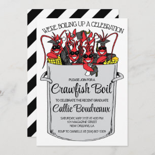 Graduation Crawfish Invitation à ébullition