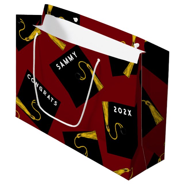 Graduation créative 2025 Grand sac cadeau (Devant Angle)