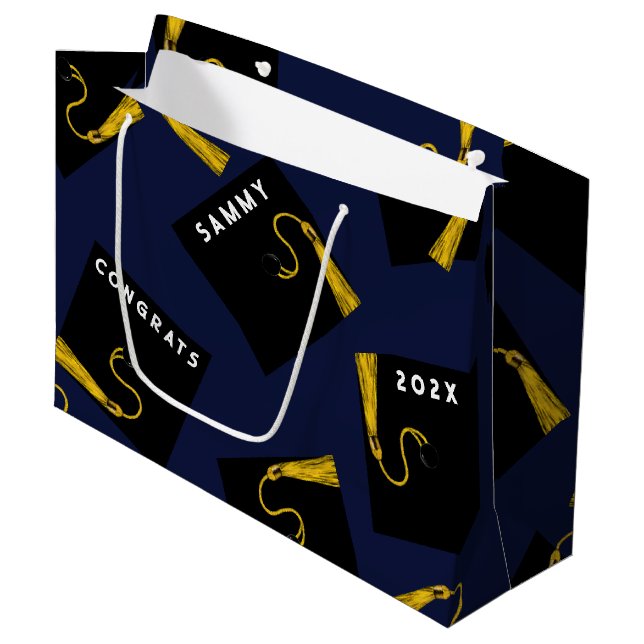 Graduation créative 2025 Grand sac cadeau (Devant Angle)