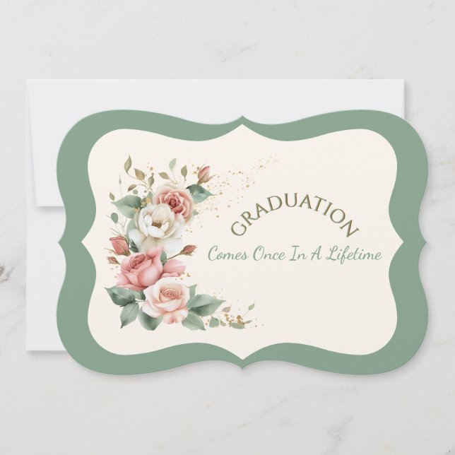 Graduation Daughter Floral Bouquet Invitation (Devant)