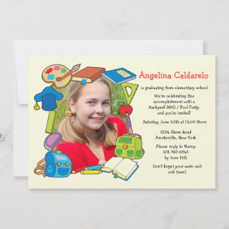 Graduation de l'école secondaire Photo Invitation