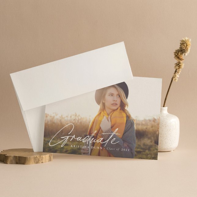 Graduation de script Invitation de la partie photo (Créateur téléchargé)