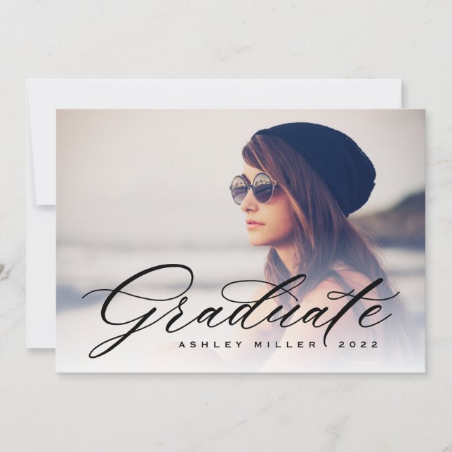 Graduation de script Invitation de la partie photo (Devant)