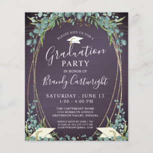 Graduation du budget Invitation botanique pourpre