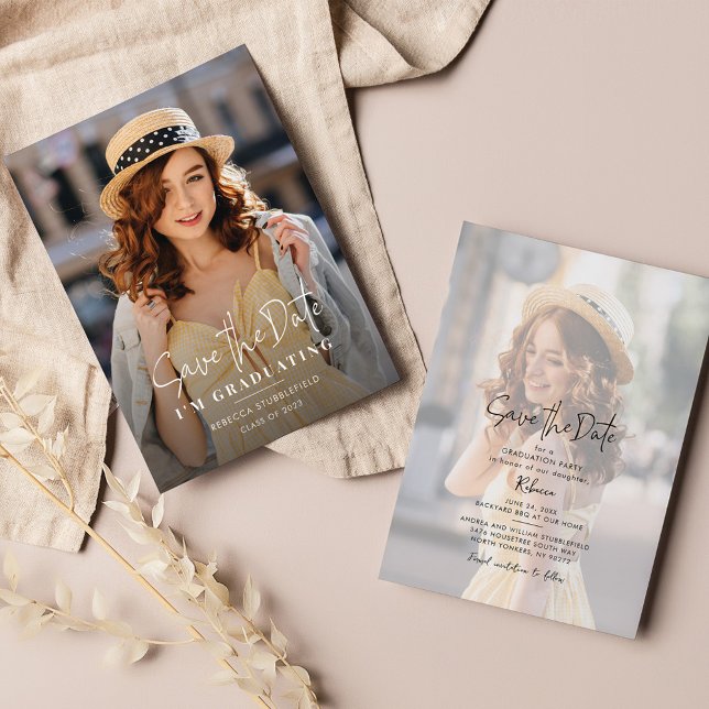 Graduation Enregistrer la date Photo Party Faire-p (Graduation Announcement Save the Date Photo Card)
