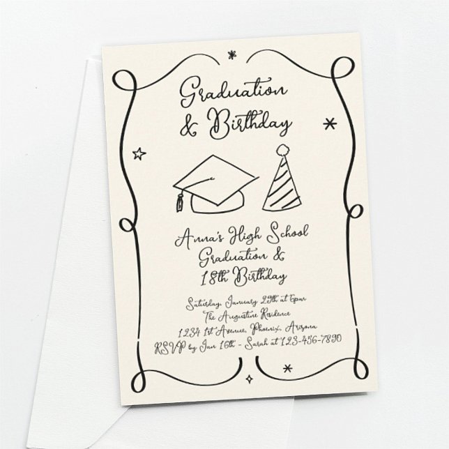Graduation et invitation d'anniversaire (Créateur téléchargé)