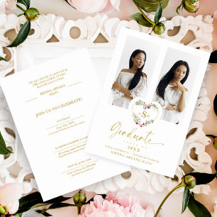 Graduation fantaisie Romantique Floral Heart 2 Pho