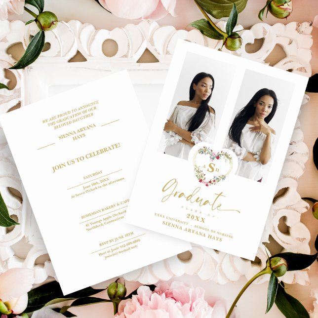 Graduation fantaisie Romantique Floral Heart 2 Pho (Créateur téléchargé)