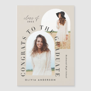 Graduation géométrique moderne multi photo arch