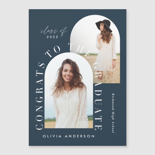 Graduation géométrique moderne multi photo arch (Devant)