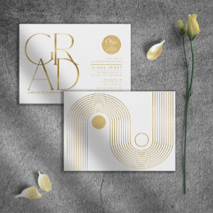 Graduation géométrique officielle Gold blanc ID905