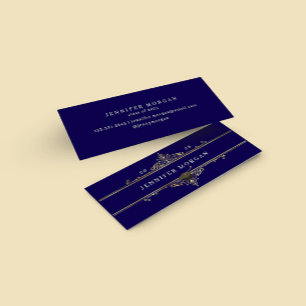 Graduation Gold Ornament Élégante carte de nom