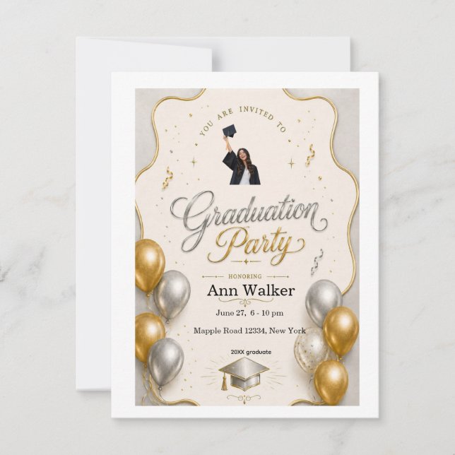 graduation invitation, invitación para graduación (Devant)