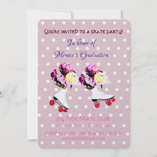 Graduation Invitation Patinage (Devant)