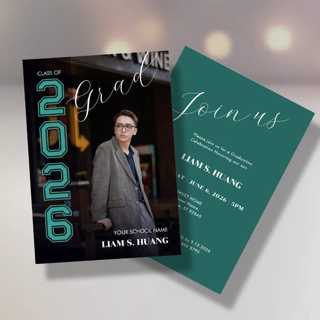 Graduation invitation with photo portrait (Créateur téléchargé)