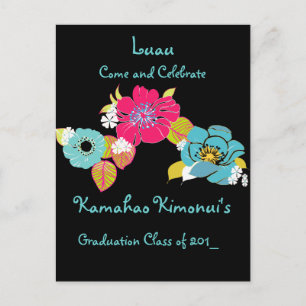 Graduation Luau Invitations carte postale, classe