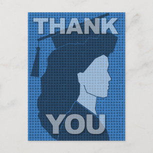 Graduation Merci carte postale Gown 2