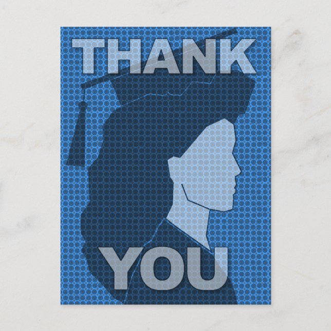 Graduation Merci carte postale Gown 2 (Devant)