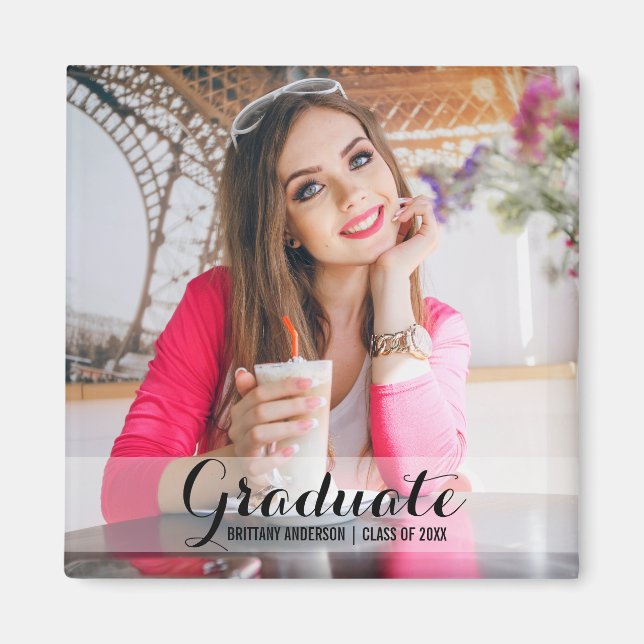 Graduation Moderne Magnet Photo S B Sq (Devant)