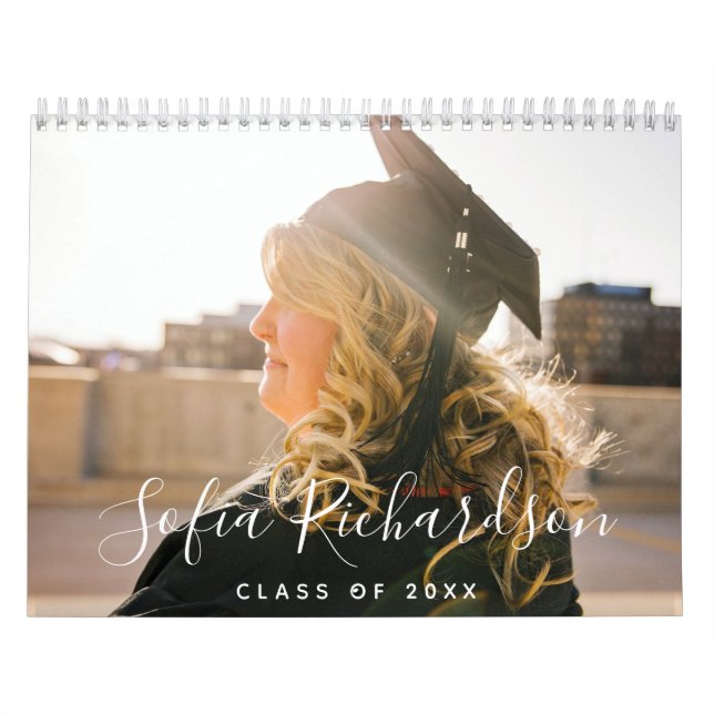 Graduation moderne Photo Minimaliste Calendrier pe (Protection)