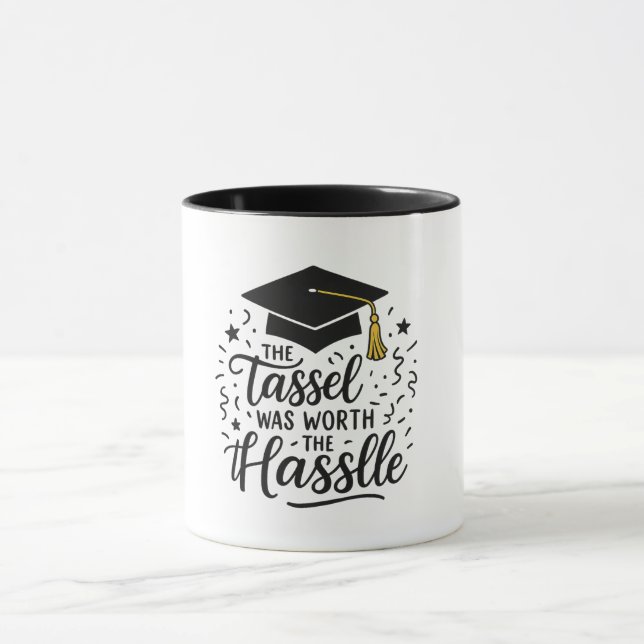 "Graduation Mug - Illustration du Casquette d'admi (Centre)