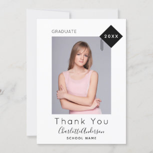 Graduation noir blanc photo moderne merci