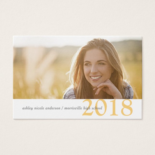 Graduation Nom Cartes Classe moderne de l'année (Devant)