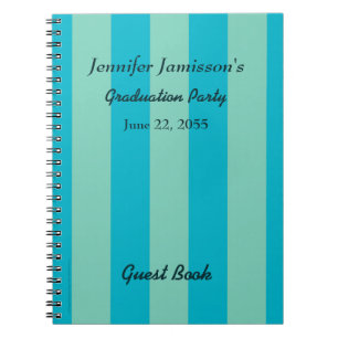 Graduation Party Blue/Green Minimaliste Livre d'in
