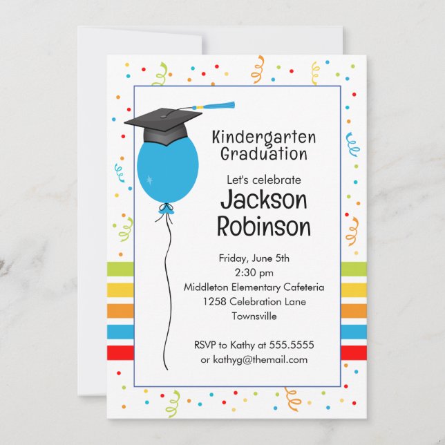 Graduation Pary Invitation de la maternelle (Devant)