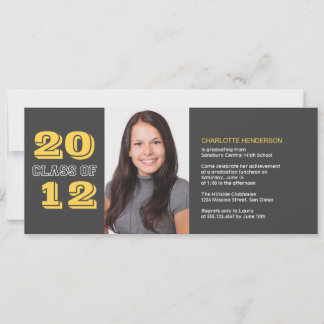Graduation personnalisée invitation photo classe g