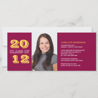 Graduation personnalisée invitation photo classe r
