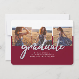 Graduation Photo Collage Grad 2025 Faire-part