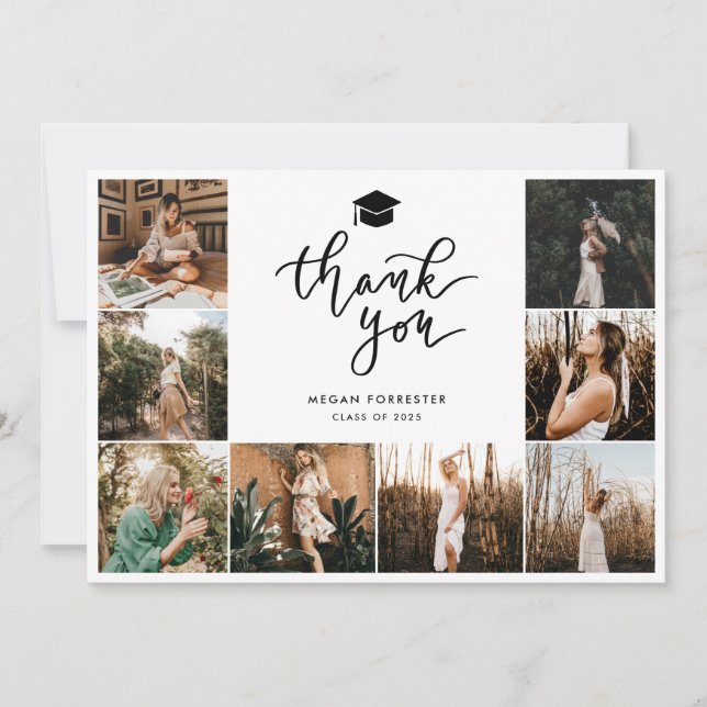 Graduation Photo Collage Merci Script (Devant)