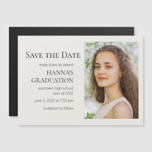 Graduation photo couleur blanche modifiable